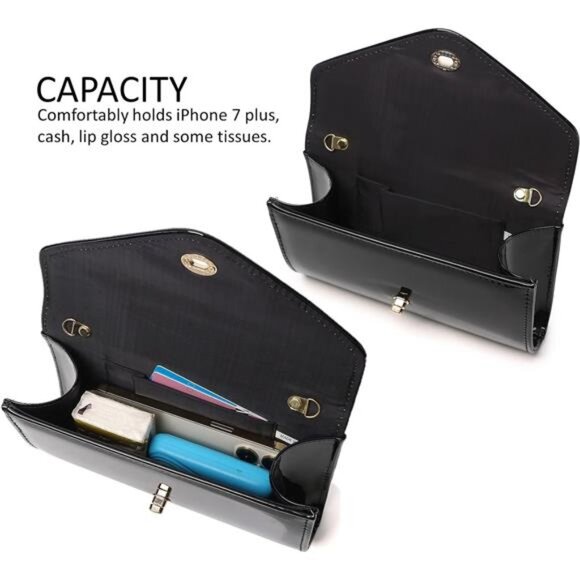 Envelope Clutch for Formal Party Black - Picture 6 of 8